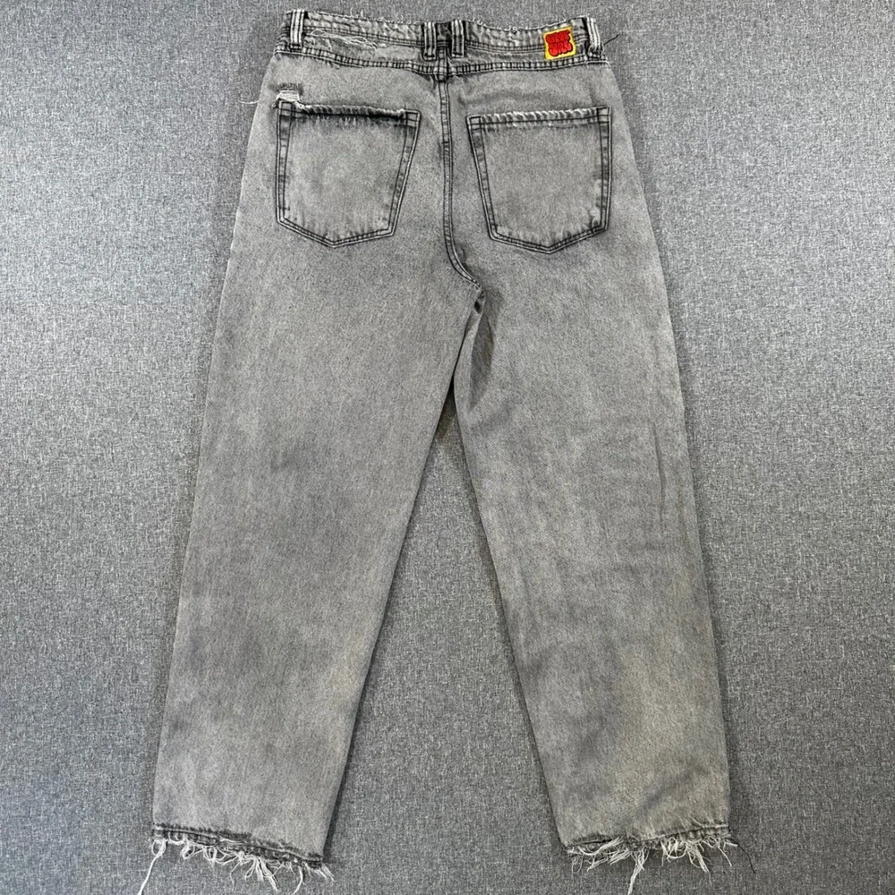 Empyre Loose Fit Skate Jeans Grey Washed Baggy Wide Leg Denim Mens 32 Y2K Style - Picture 2 of 11